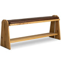 Landrea Cuir Accent Bench, Havana Marron