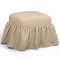 Gertrude Lin Skirted Pouf, Jaune