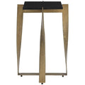 Noara Accent Table, Noir/Brass
