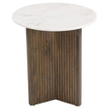 Table Tailo d'appoint, Blanc/Brass