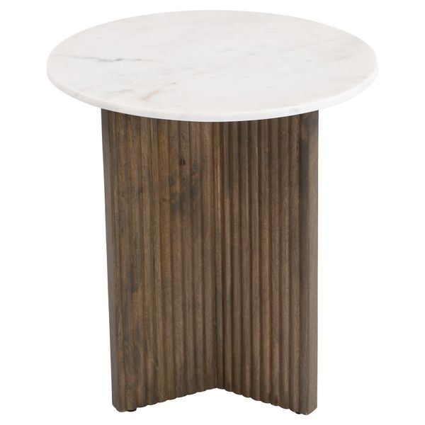 Table Tailo d'appoint, Blanc/Brass
